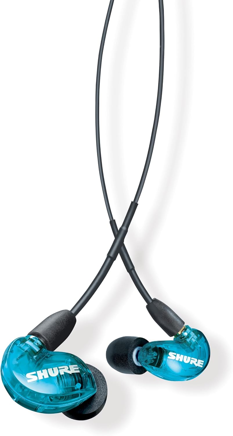 Shure SE215SPE – Audífonos Intrauriculares con Aislamiento de Sonido, Edición Especial Azul Translúcido