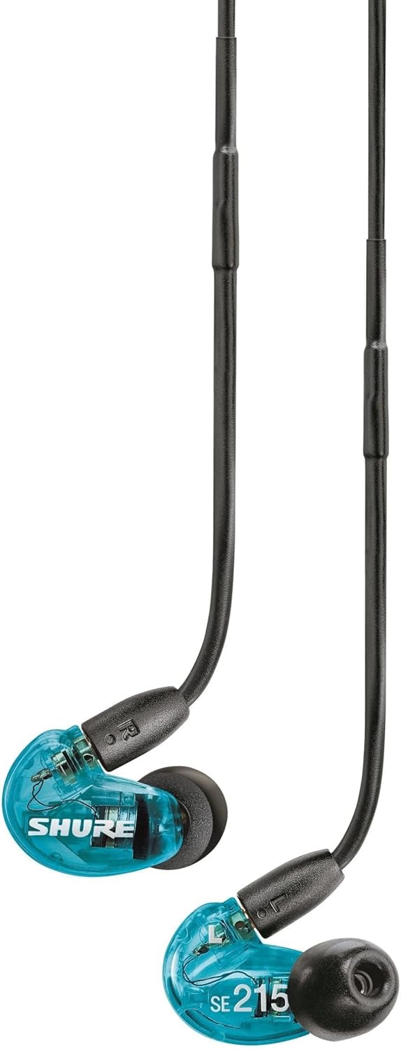 Shure SE215SPE – Audífonos Intrauriculares con Aislamiento de Sonido, Edición Especial Azul Translúcido