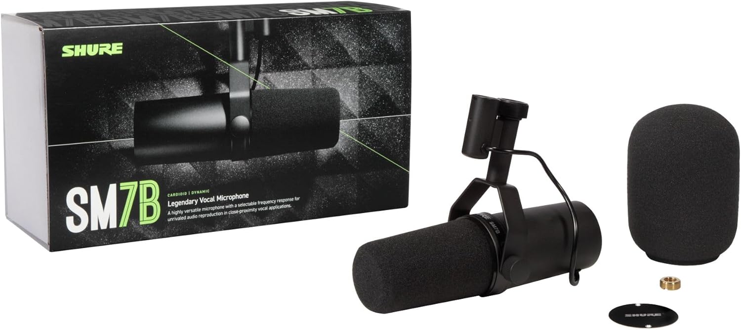 Shure SM7B Micrófono Profesional para Podcast y Estudio