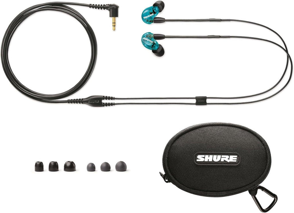 Shure SE215SPE – Audífonos Intrauriculares con Aislamiento de Sonido, Edición Especial Azul Translúcido