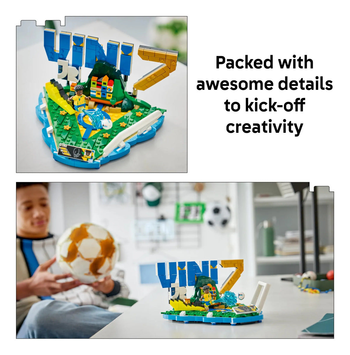 LEGO Football Editions Vini Jr. - Figura Coleccionable Fútbol 10+