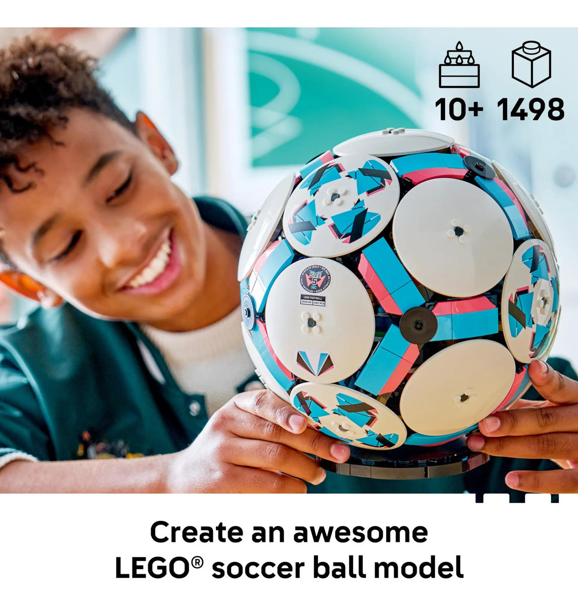 LEGO Pelota de Fútbol Construible - Set Coleccionable con Minifiguras