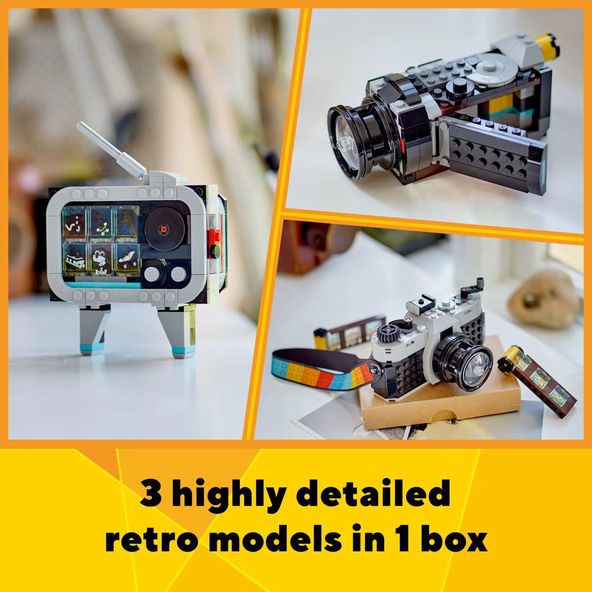 LEGO Creator 3 en 1 Cámara Retro 31147 - Se Transforma en 3 Modelos