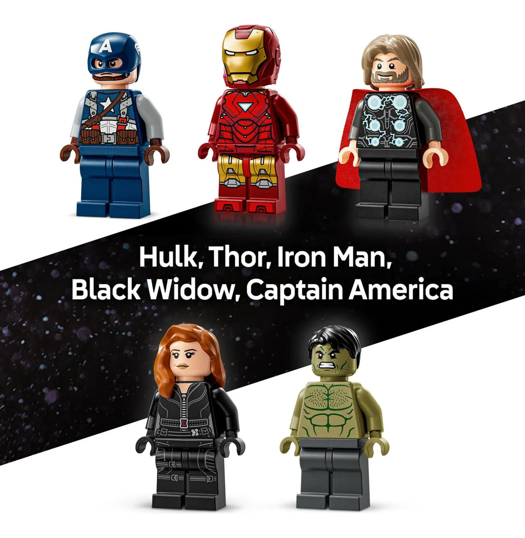 LEGO Marvel Logo con 5 Minifiguras Vengadores 76313 - Set Interactivo 12+