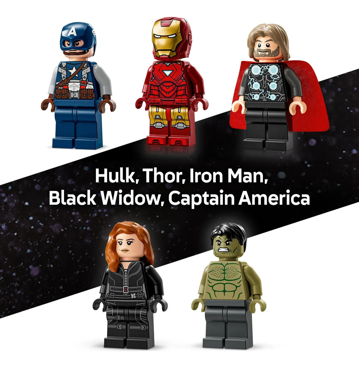LEGO Marvel Logo con 5 Minifiguras Vengadores 76313 - Set Interactivo 12+