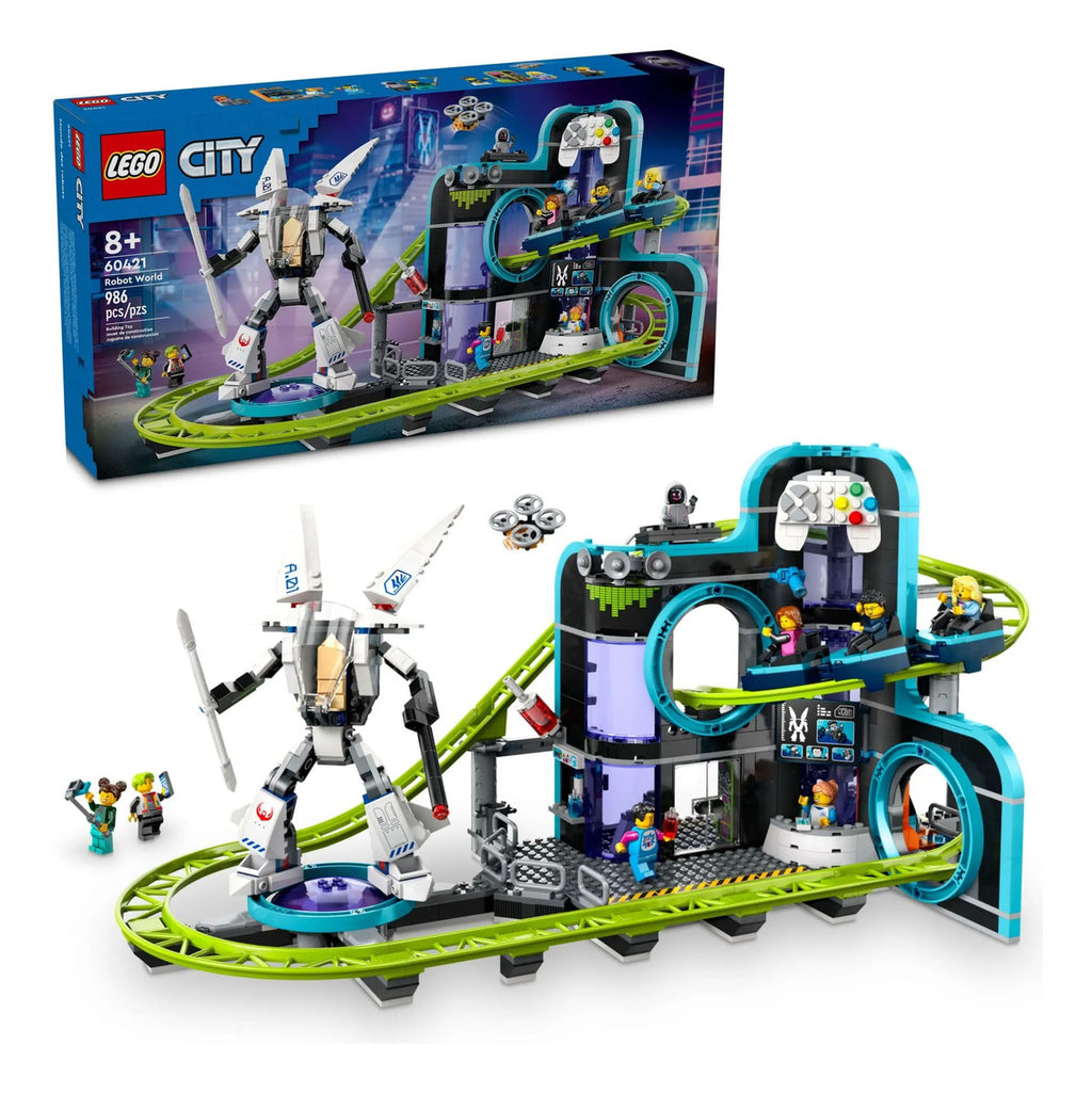 LEGO City Montaña Rusa Robot 60 - Juguete de Ingeniería 8+
