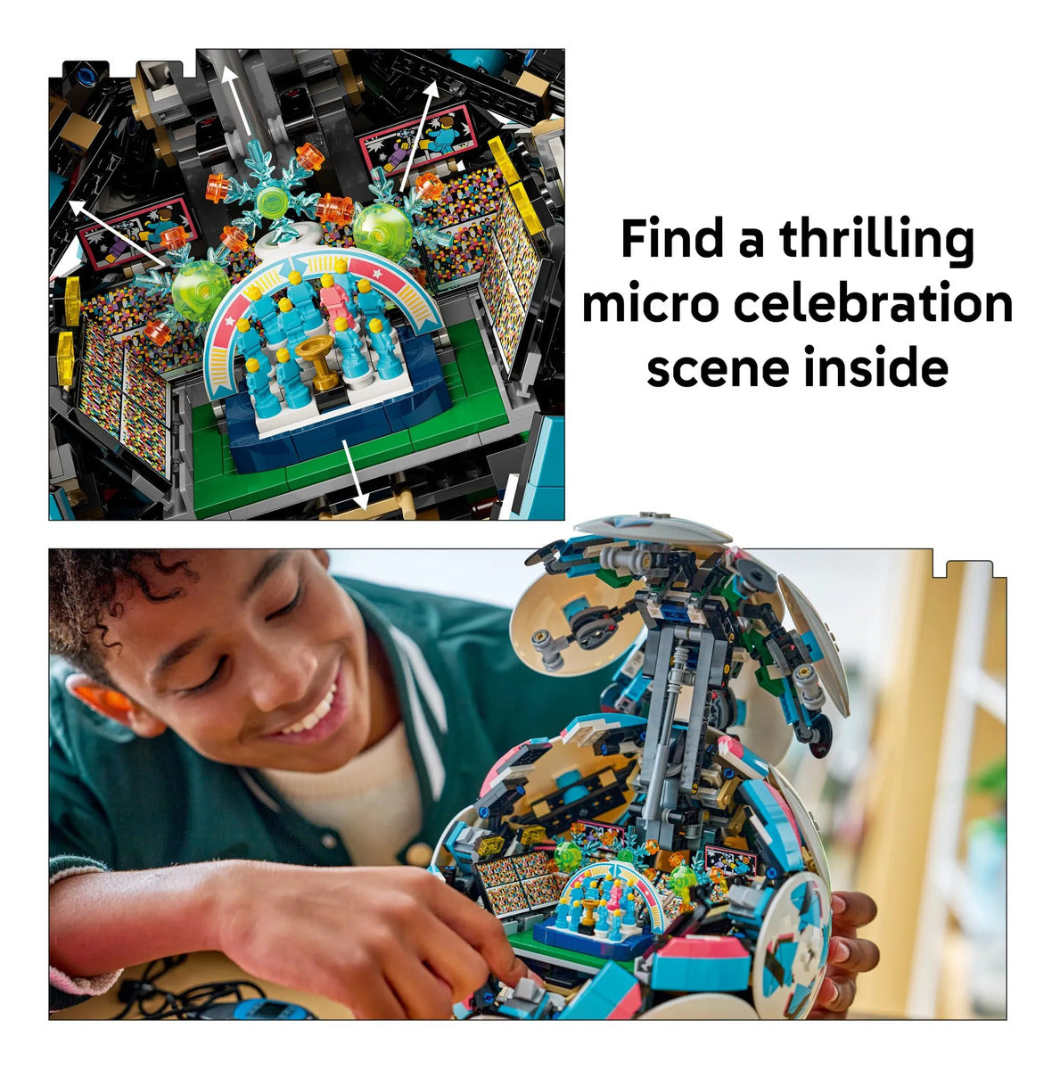 LEGO Pelota de Fútbol Construible - Set Coleccionable con Minifiguras