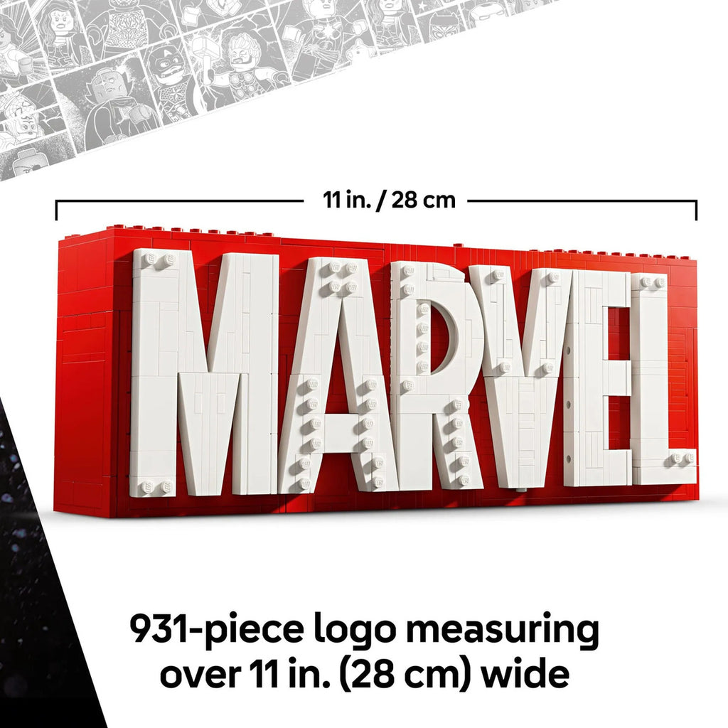 LEGO Marvel Logo con 5 Minifiguras Vengadores 76313 - Set Interactivo 12+