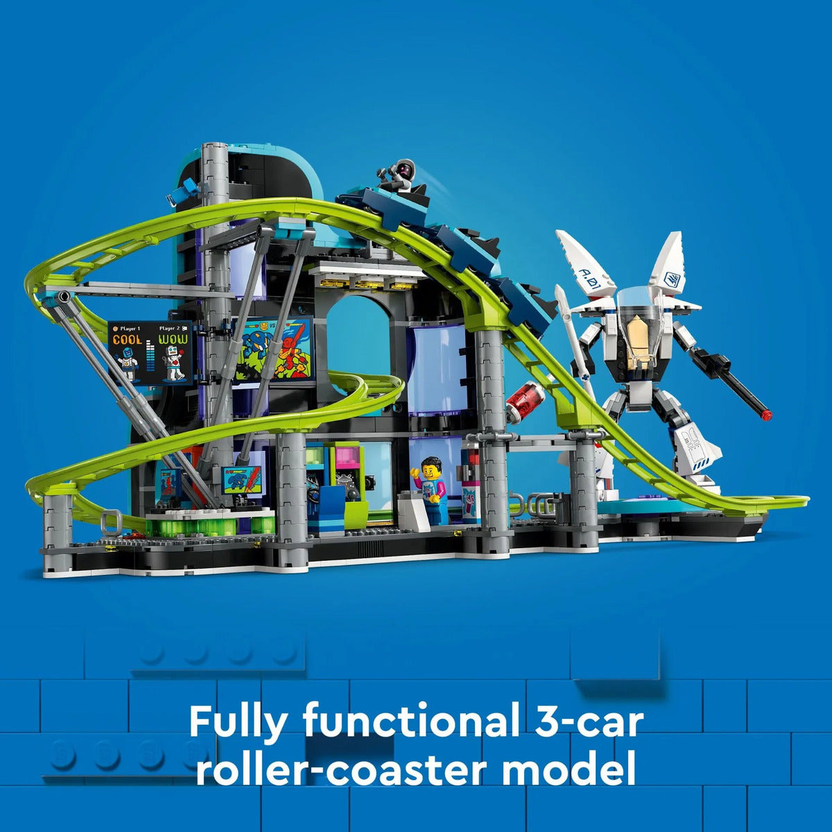 LEGO City Montaña Rusa Robot 60 - Juguete de Ingeniería 8+