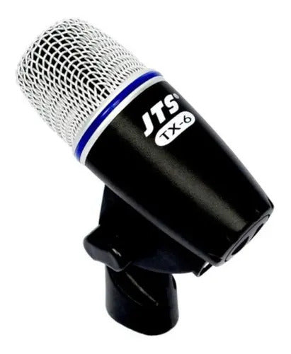Micrófono Dinámico JTS TX-6 Cardioide Negro - Vista principal con cable XLR